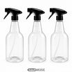Sprayflaske tom 750 ml, genopfyldelig | Transparent, on/off-sprayhoved | 3, 5 eller 10 stk.