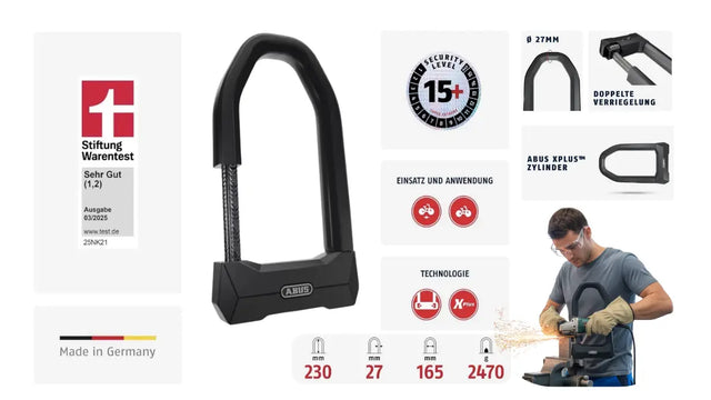 Sikreste cykellås: ABUS Granit Super Extreme 2500 i detaljer