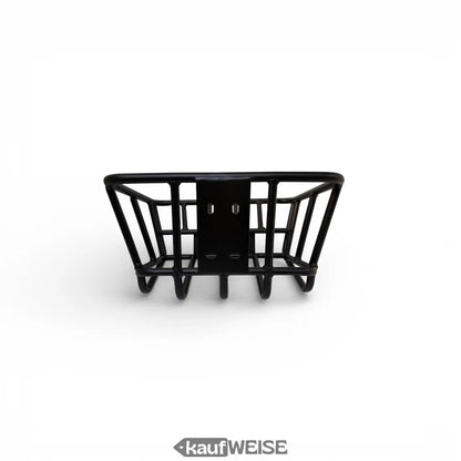 Schwarzer matt Metallkorb für E-Scooter & Fahrrad, 35x30x20 cm, robust