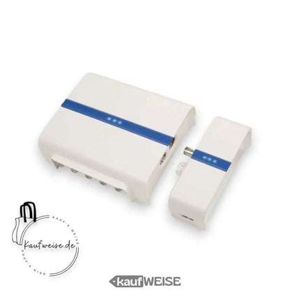 Weiß elektronische Geräte mit blauen Streifen, Hirschmann INCA 1G Plug Ethernetadapter