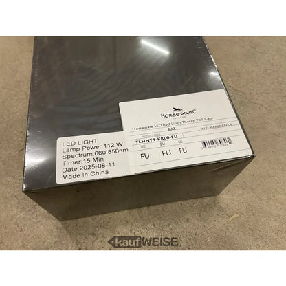 Schwarzer rechteckiger Horseware LED Poll Cap für Rotlichttherapie