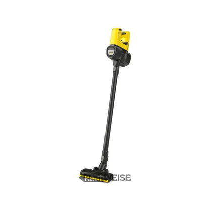 Gelber und schwarzer Kärcher VC4 Akku-Staubsauger myHome, beutellos, 21.6V, sleek Design