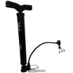 LeiPoS Mini Stand Cykelpumpe Sort | Bærbar &amp; Teleskopisk (33-52cm) | Inkluderer 3 Adaptere | Kompakt Luftpumpe