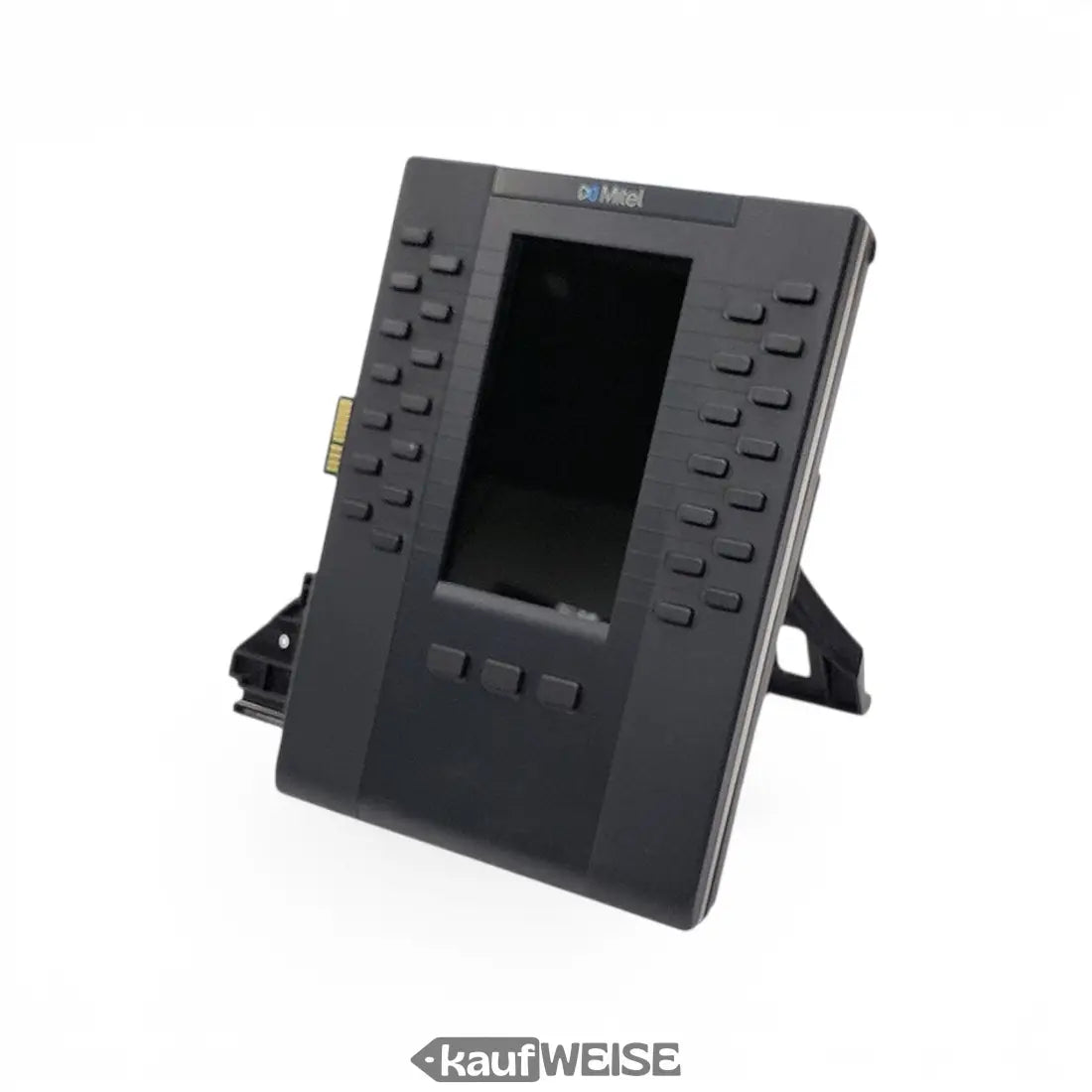 Schwarzes d-link ip-telefon aus kunststoff mit rechteckigem bildschirm und mehreren tasten für mitel m695 lcd-erweiterungsmodul