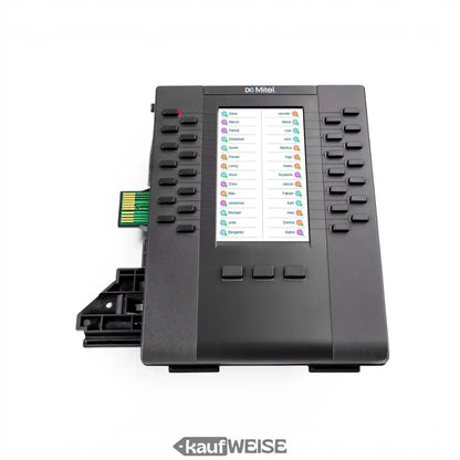 Schwarzes mitel m695 digitaltelefon mit touchscreen und lcd-erweiterungsmodul für mitel 6900 mit programmierbaren tasten