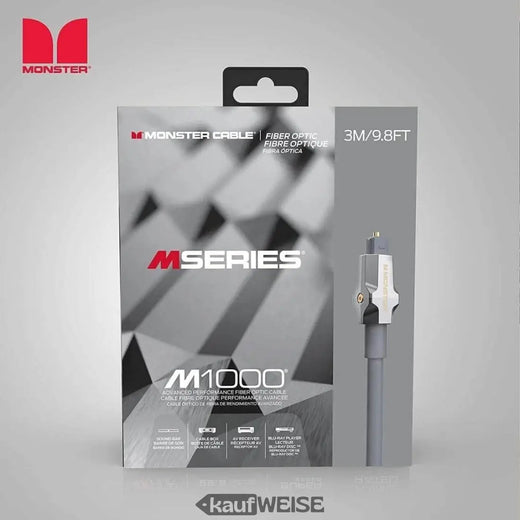 Monster M1000 fiberoptisk Toslink-kabel (3 m) til high-end lyd