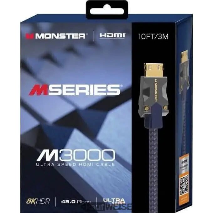 Monster M3000 HDMI Kabel 8K Ultra High Speed 3 Meter Verpackung in voller Ansicht