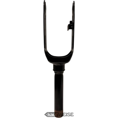 Schwarze matte Ninebot Max G30 Vorderradgabel mit Rosttint unten