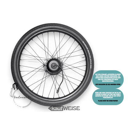 Bicycle wheel with electric motor hub for VanMoof X3 Vorderrad 24 Zoll mit Original Bremsscheibe