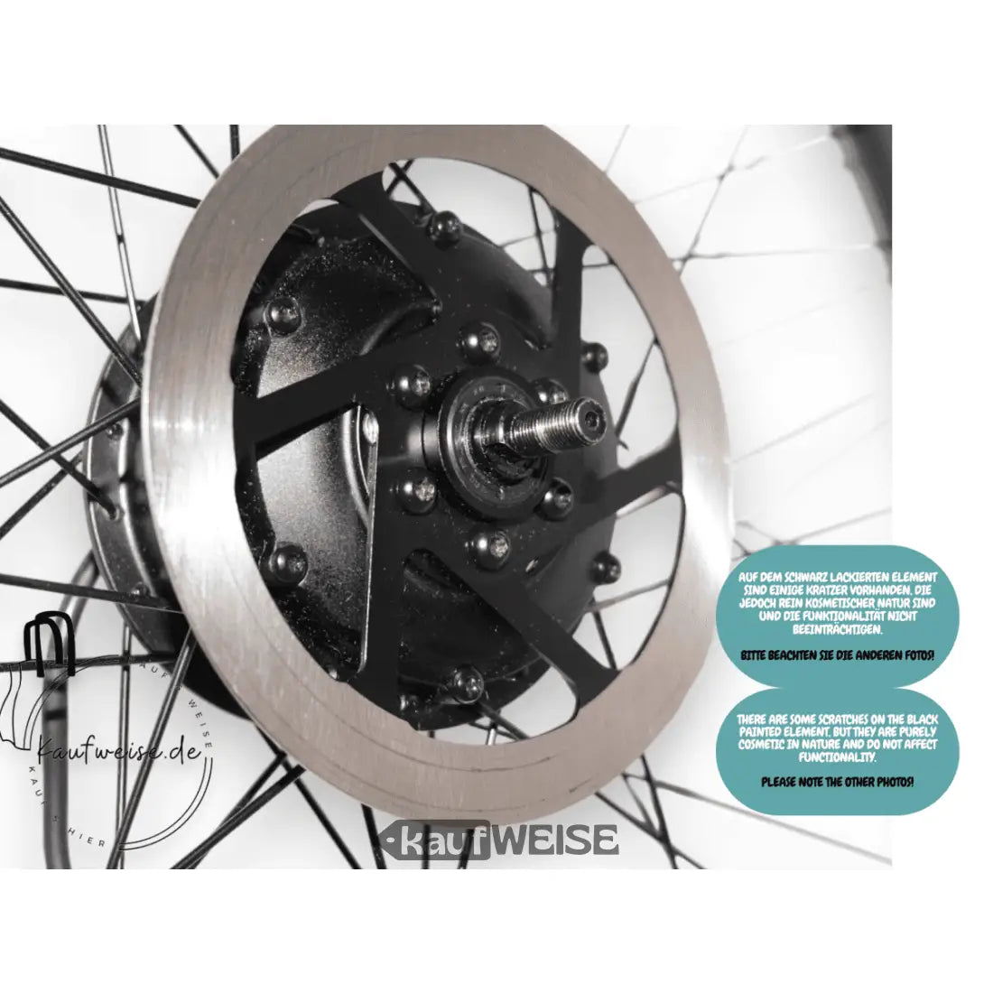 Bicycle Wheel Hub Motor with Disc Brake Rotor für VanMoof X3 Vorderrad 24 Zoll Original
