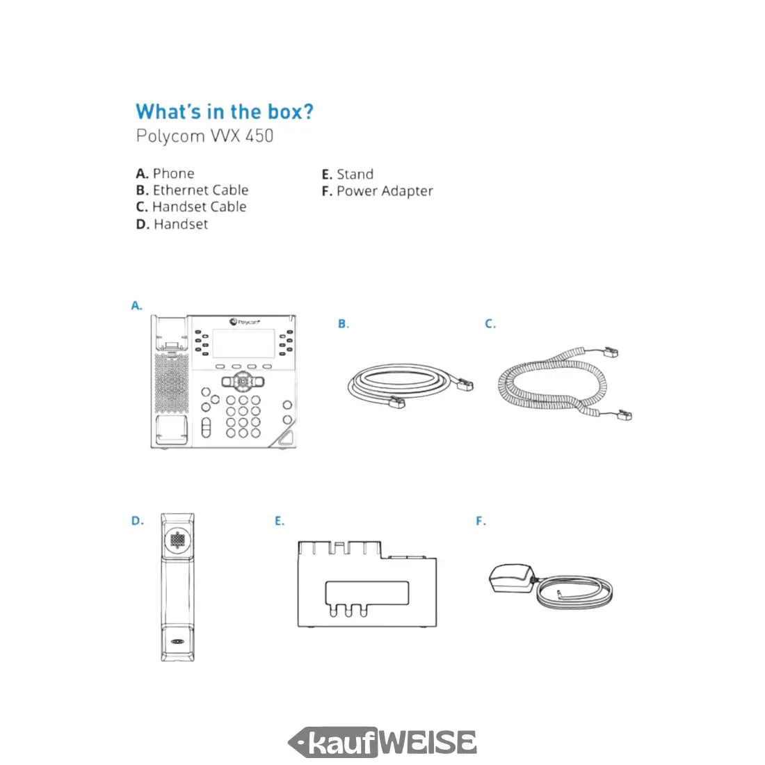 Poly obih vvx 450 ip-telefon mit sleek rechteckigem design und mehreren tasten auf der frontpanel