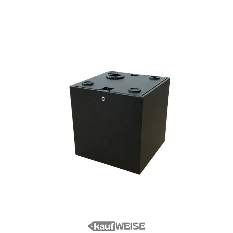 Schwarze Würfelschale mit runden Ausschnitten und Schloss für RZB HB 111 LED Downlight