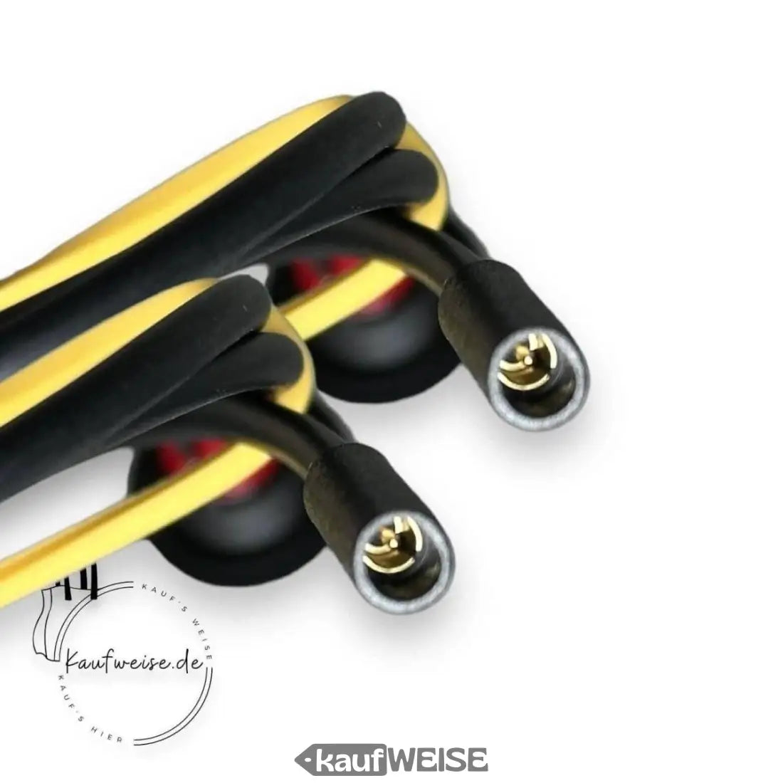 Schwarze und goldgestreifte Kabel mit Anschlüssen für Vanmoof Boost VM13-149 Klingel Knopf
