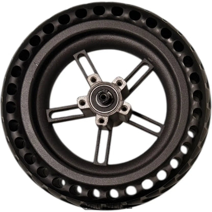 Schwarzes 8,5-Zoll-Hinterrad für Xiaomi E-Scooter M365 mit 5-Speichen-Design und Honigwaben-Vollgummireifen