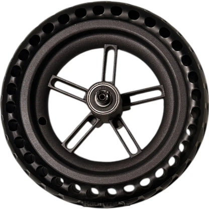 Schwarzes 8,5-Zoll-Hinterrad für Xiaomi E-Scooter M365 mit 5-Speichen-Design und Honigwaben-Vollgummireifen