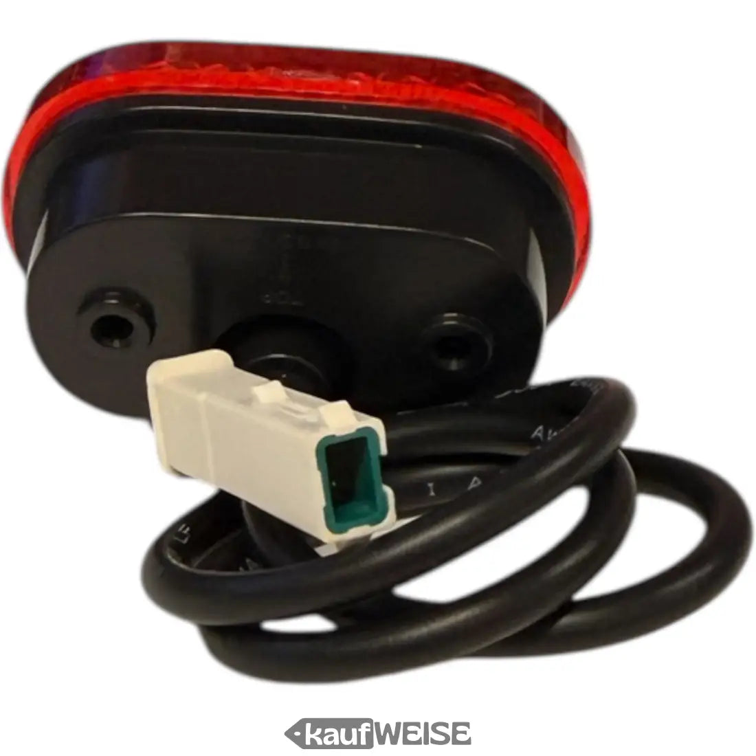 Rotes und schwarzes ovales Xiaomi Mi Scooter Rücklicht mit weißem Gehäuse